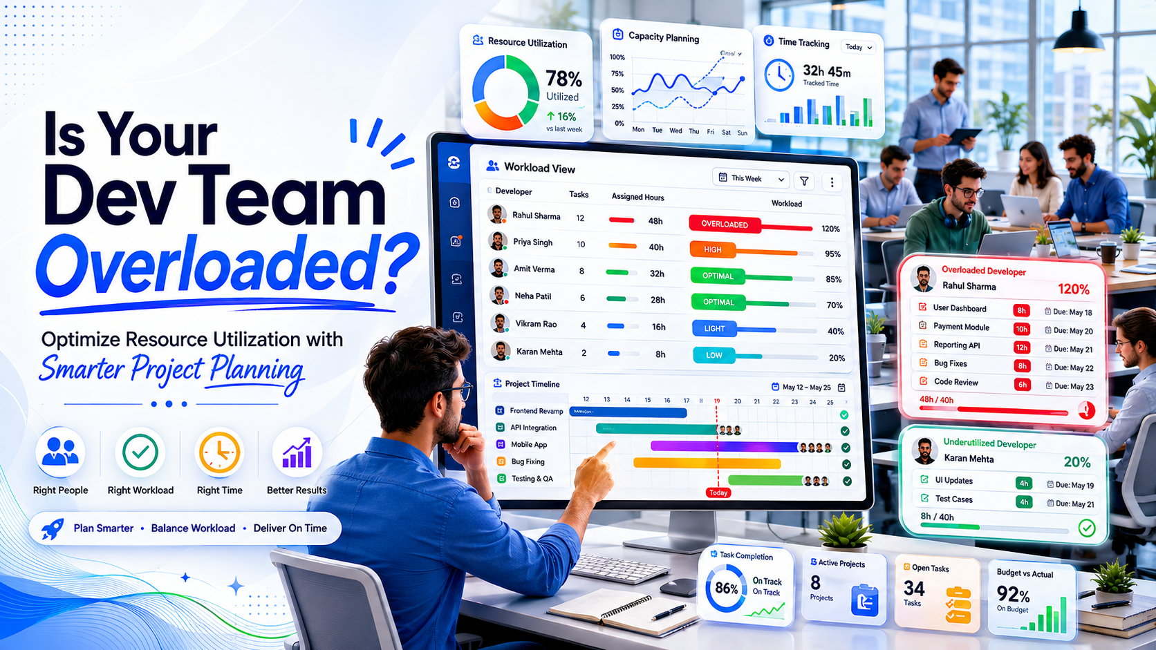 Is Your Dev Team Overloaded? How to Optimize Resource Utilization in Software Projects with Zoho Projects